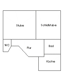 Grundriss  Ferienwohnung Gasthaus Gesecus